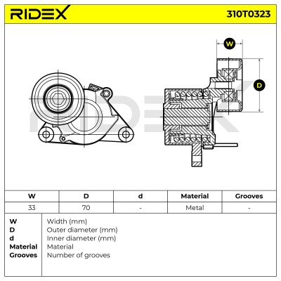 Spannarm Keilrippenriemen RIDEX 310T0323 310T0323 - foto 5