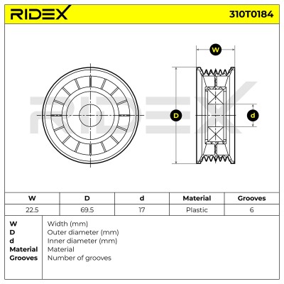 Spannarm Keilrippenriemen RIDEX 310T0184 310T0184 - foto 6