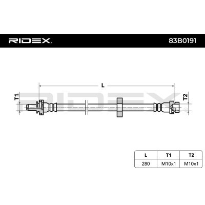 Bremsschlauch RIDEX 83B0191 83B0191 - foto 5