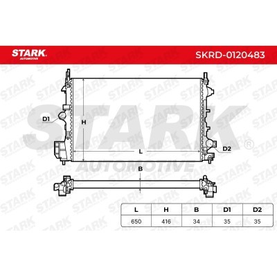 Kühler, Motorkühlung Stark SKRD-0120483 SKRD-0120483 - foto 6