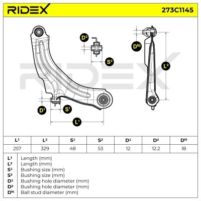 Querlenker RIDEX 273C1145 273C1145 - foto 6