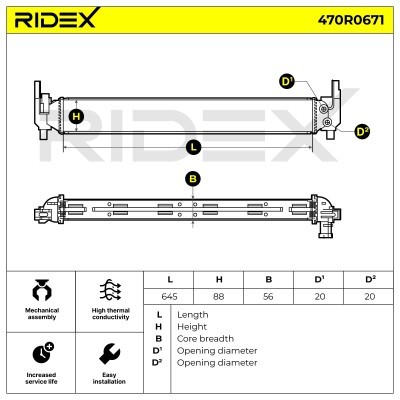 Kühler, Motorkühlung RIDEX 470R0671 470R0671 - foto 5