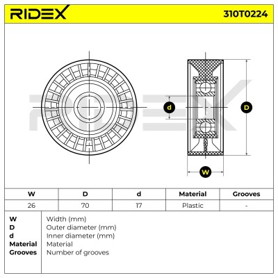Spannarm Keilrippenriemen RIDEX 310T0224 310T0224 - foto 6