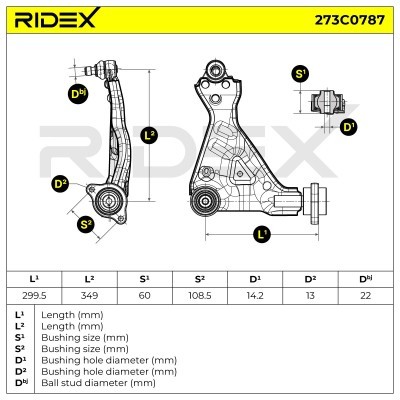 Querlenker RIDEX 273C0787 273C0787 - foto 6
