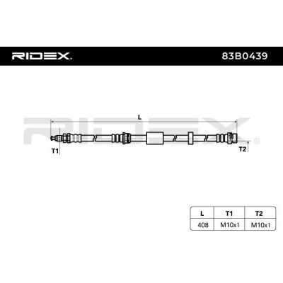 Bremsschlauch RIDEX 83B0439 83B0439 - foto 3