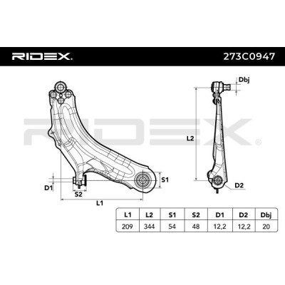 Querlenker RIDEX 273C0947 273C0947 - foto 5