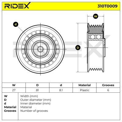 Spannarm Keilrippenriemen RIDEX 310T0009 310T0009 - foto 6