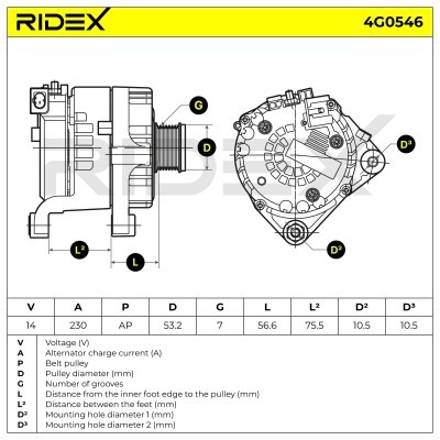 Generator RIDEX 4G0546 4G0546 - foto 7