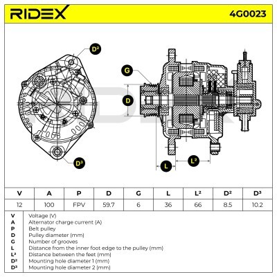 Generator RIDEX 4G0023 4G0023 - foto 6