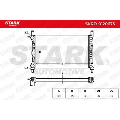 Kühler, Motorkühlung Stark SKRD-0120675 SKRD-0120675 - foto 4