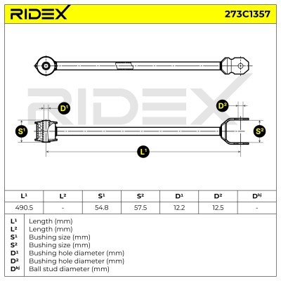 Querlenker RIDEX 273C1357 273C1357 - foto 5