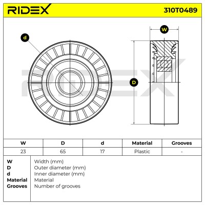 Spannarm Keilrippenriemen RIDEX 310T0489 310T0489 - foto 5