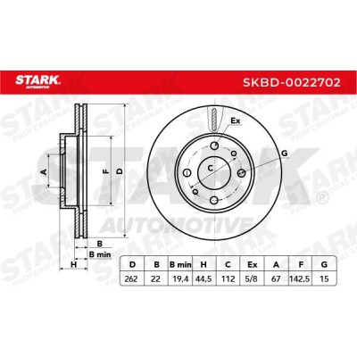 Bremsscheibe Stark SKBD-0022702 SKBD-0022702 - foto 5