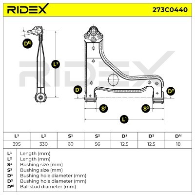 Querlenker RIDEX 273C0440 273C0440 - foto 4