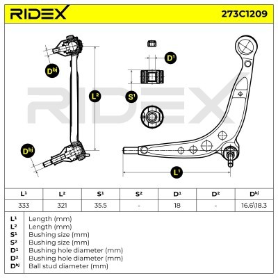 Querlenker RIDEX 273C1209 273C1209 - foto 7