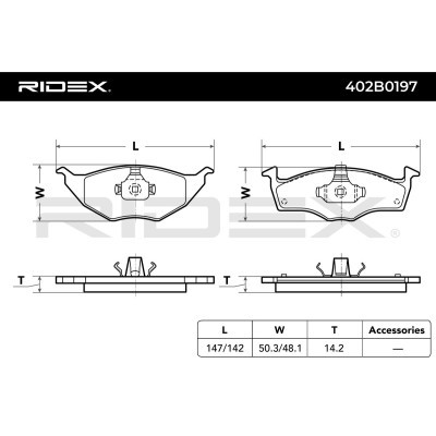 Bremsbeläge Satz RIDEX 402B0197 402B0197 - foto 4