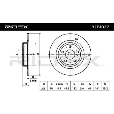 Bremsscheibe RIDEX 82B1027 82B1027 - foto 4