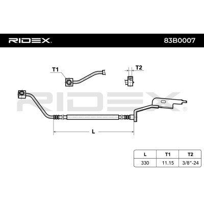 Bremsschlauch RIDEX 83B0007 83B0007 - foto 4