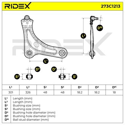 Querlenker RIDEX 273C1213 273C1213 - foto 5