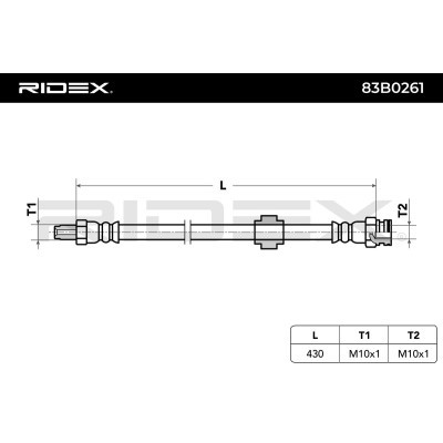 Bremsschlauch RIDEX 83B0261 83B0261 - foto 3