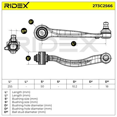 Querlenker RIDEX 273C2566 273C2566 - foto 7