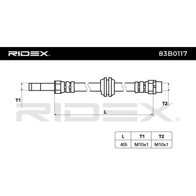 Bremsschlauch RIDEX 83B0117 83B0117 - foto 5