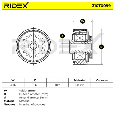 Spannarm Keilrippenriemen RIDEX 310T0099 310T0099 - foto 7