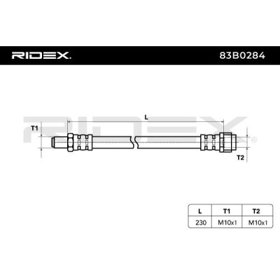 Bremsschlauch RIDEX 83B0284 83B0284 - foto 6