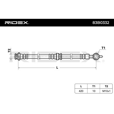 Bremsschlauch RIDEX 83B0332 83B0332 - foto 6