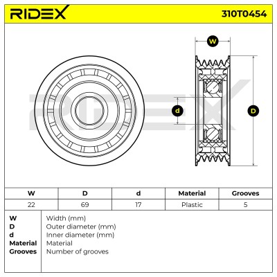 Spannarm Keilrippenriemen RIDEX 310T0454 310T0454 - foto 7