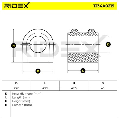 Lagerung, Stabilisator RIDEX 1334A0219 1334A0219 - foto 6
