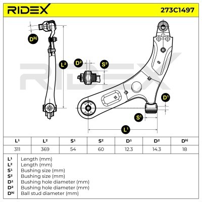 Querlenker RIDEX 273C1497 273C1497 - foto 6