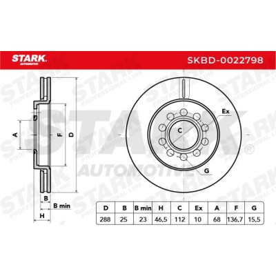 Bremsscheibe Stark SKBD-0022798 SKBD-0022798 - foto 5