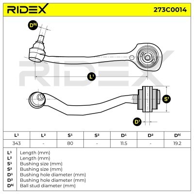 Querlenker RIDEX 273C0014 273C0014 - foto 10