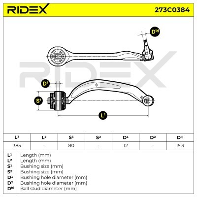 Querlenker RIDEX 273C0384 273C0384 - foto 7