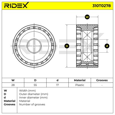 Spannarm Keilrippenriemen RIDEX 310T0278 310T0278 - foto 6