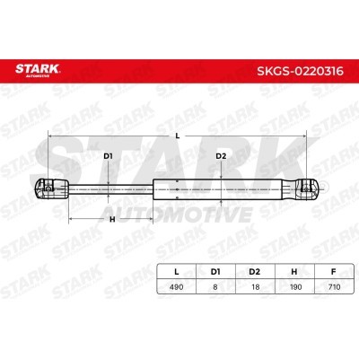 Gasfeder, Koffer-/Laderaum Stark SKGS-0220316 SKGS-0220316 - foto 5