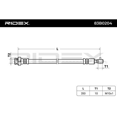 Bremsschlauch RIDEX 83B0204 83B0204 - foto 4