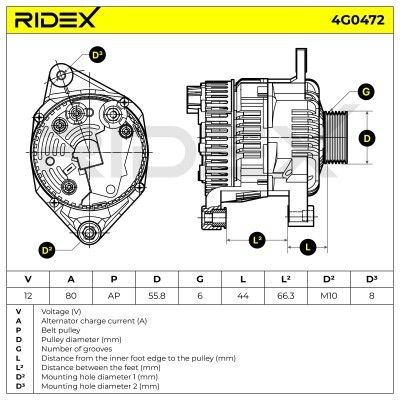 Generator RIDEX 4G0472 4G0472 - foto 6