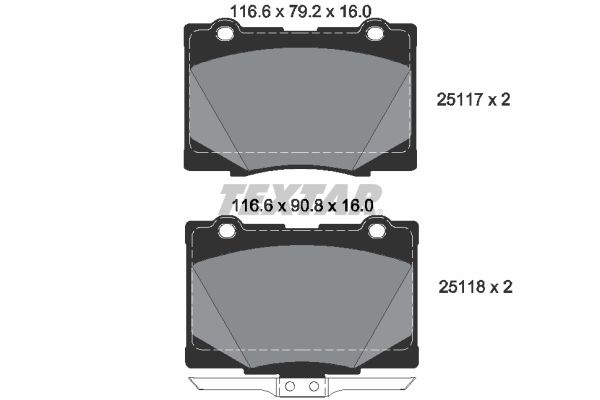 Bremsbeläge Satz TEXTAR 2511701 2511701 - foto 1
