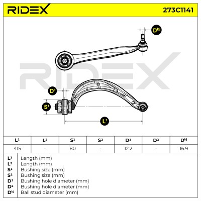 Querlenker RIDEX 273C1141 273C1141 - foto 6
