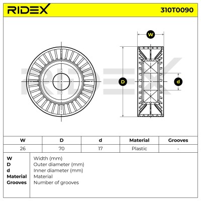 Spannarm Keilrippenriemen RIDEX 310T0090 310T0090 - foto 6