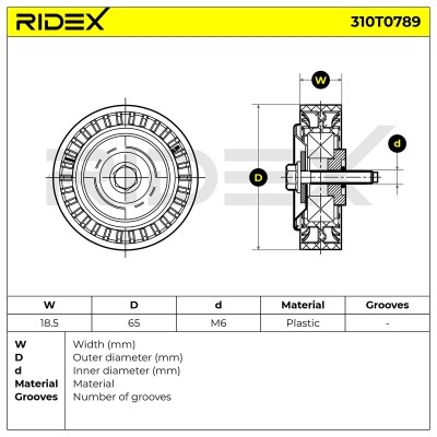 Spannarm Keilrippenriemen RIDEX 310T0789 310T0789 - foto 6