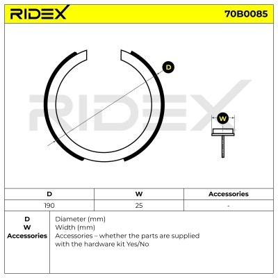 Bremsbeläge Satz RIDEX 70B0085 70B0085 - foto 3