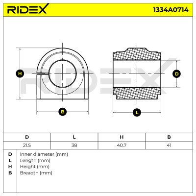 Lagerung, Stabilisator RIDEX 1334A0714 1334A0714 - foto 5