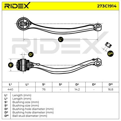 Querlenker RIDEX 273C1914 273C1914 - foto 5