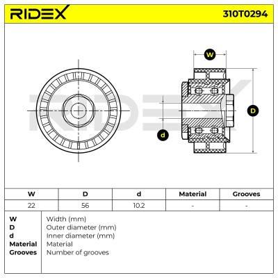 Spannarm Keilrippenriemen RIDEX 310T0294 310T0294 - foto 6