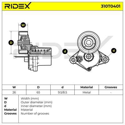 Spannarm Keilrippenriemen RIDEX 310T0401 310T0401 - foto 6