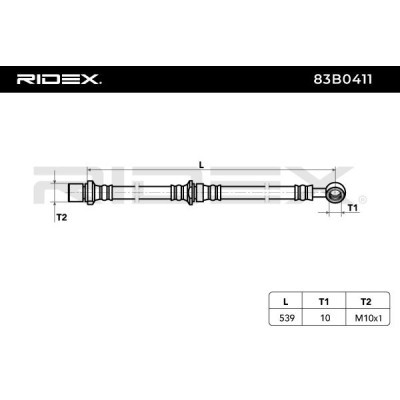 Bremsschlauch RIDEX 83B0411 83B0411 - foto 3