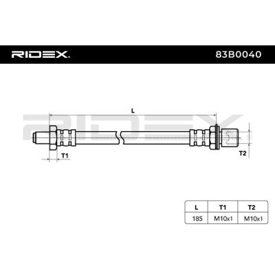 Bremsschlauch RIDEX 83B0040 83B0040 - foto 4